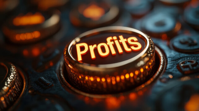 3D Illustration of Easy Money Profits Button for Instant Earnings and Cash Opportunities