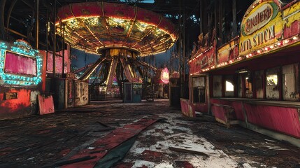  Abandoned Carnival interior