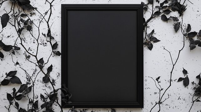 A solemn poster template with a dark border for commemorative messages, ideal for remembrance occasions.