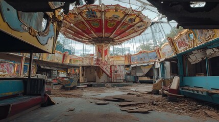 Abandoned Carnival interior