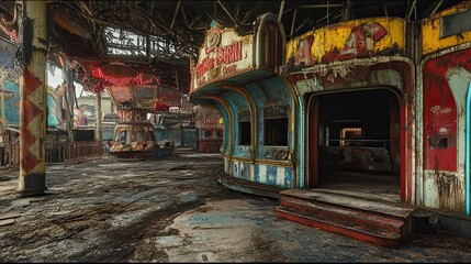 Abandoned Carnival interior