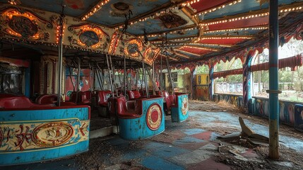 Obraz premium Abandoned Carnival interior