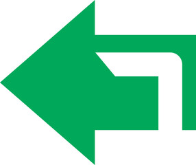 arrow sign red green yellow and black colours 