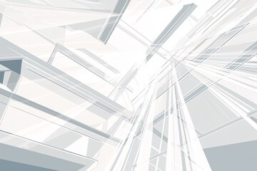 Obraz premium Modern skylight illustration highlighting a bright interior with sunlight illuminating detailed design features against a white backdrop.