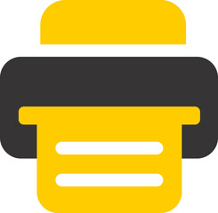 printer icon black and yellow