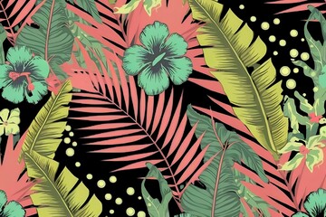 Vibrant Tropical Floral Design

