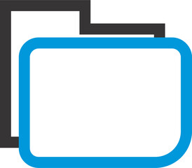 blue folder icon with black outline