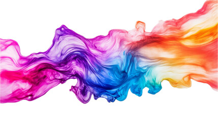 Abstract Rainbow Swirl on an isolated background