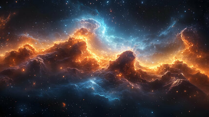Fototapeta premium Abstract Space Nebula Background