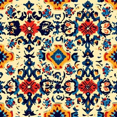 Bold Ethnic Tribal Design in Colors