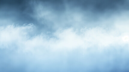 Obraz premium A blue sky with clouds and a horizon. The horizon is in the background