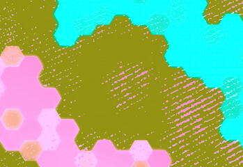 Obraz premium Neon pink honeycomb texture background