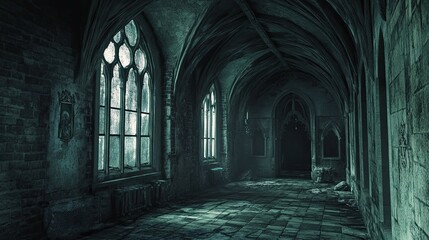 Obraz premium Haunted Castle Mountain interior 