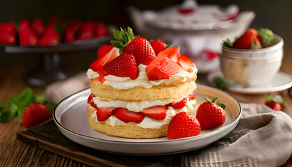 Strawberry Shortcake- Capture the classic layers of sponge cake, fresh strawberries, and whi