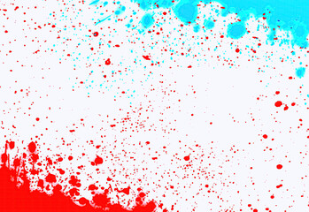 Neon paint texture splash on white background