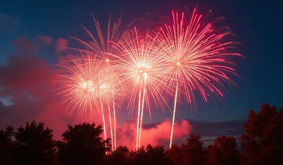 vibrant fireworks illuminate evening sky celebrate new year bring joy watching