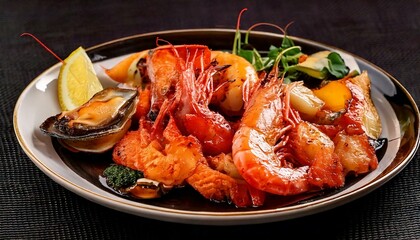 Assorted Grilled Seafood Dish