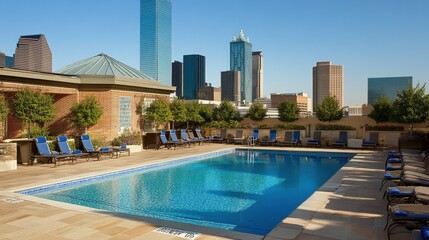 Stunning Skyline and Rooftop Pool in Downtown Dallas, Texas