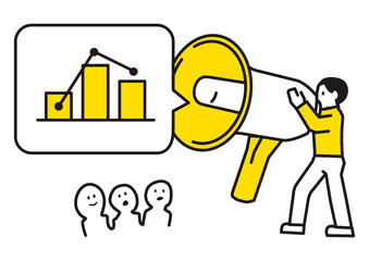 Public relations, marketing image illustration