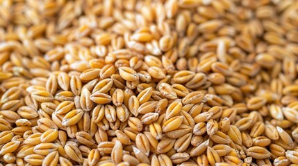 Fototapeta premium Scattered wheat seeds background.