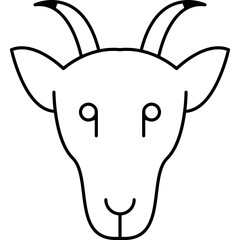 Goat face single icon