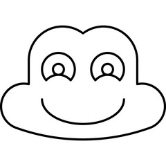 Frog face single icon