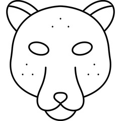 Leopard face single icon