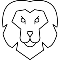 Loin face single icon