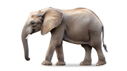 Obraz premium Elephant Isolated on White Background