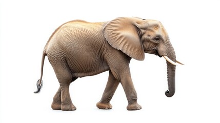 Obraz premium Elephant Isolated on White Background