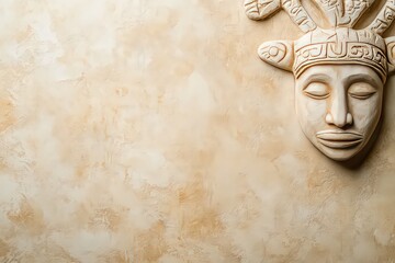 Taino Carvings and Symbols in Illustrated Style