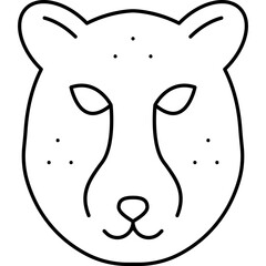 Cheetah face single icon