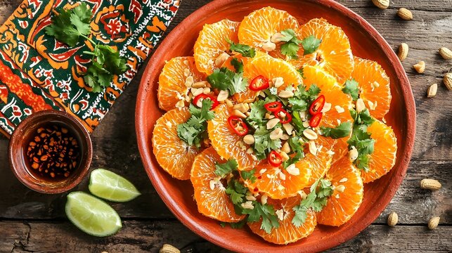 Nhoam Kroch (Mandarin Orange Salad) (Cambodian Cuisine)