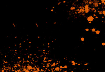 Orange paint brush texture background