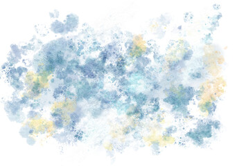 水色の水彩の筆の跡、背景素材、テクスチャ
