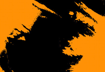 Obraz premium Splash of orange paint brushes texture background