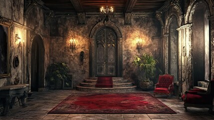 Vampire Castle in a Desolate Land interior