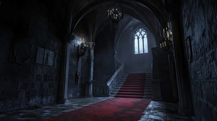 Obraz premium Vampire Castle in a Desolate Land interior