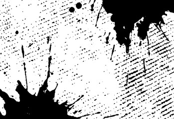 Fototapeta premium Black paint strokes stripes white background