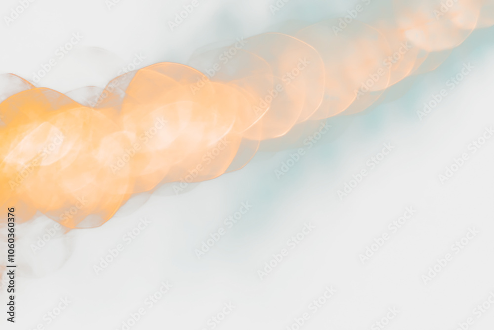 Poster transparent abstract bokeh lights in blue and orange.
