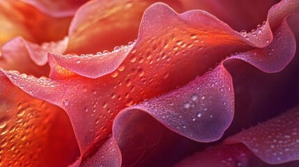 Dewy Rose Petals Macro
