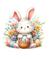 Obraz premium Cute Bunnys Easter 