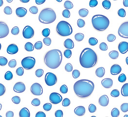 Seamless background with water drops. Vector illustration.
