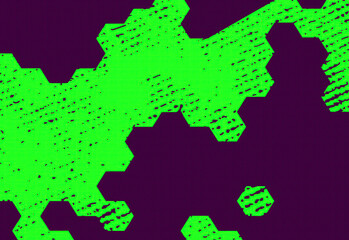 Obraz premium Purple honeycomb on a green background texture