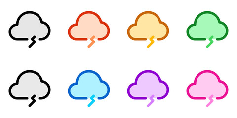 Editable thundercloud vector icon. Part of a big icon set family. Perfect for web and app interfaces, presentations, infographics, etc