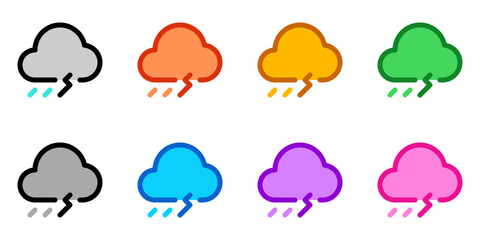 Editable thunderstorm vector icon. Part of a big icon set family. Perfect for web and app interfaces, presentations, infographics, etc