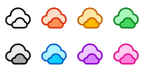 Obraz premium Editable clouds vector icon. Part of a big icon set family. Perfect for web and app interfaces, presentations, infographics, etc