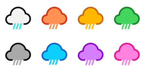 Obraz premium Editable rain, sleet, hail fall vector icon. Part of a big icon set family. Perfect for web and app interfaces, presentations, infographics, etc