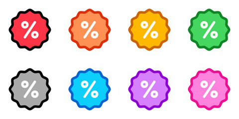 Editable discount badge vector icon. Part of a big icon set family. Perfect for web and app interfaces, presentations, infographics, etc