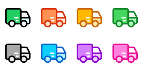 Editable delivery truck vector icon. Part of a big icon set family. Perfect for web and app interfaces, presentations, infographics, etc